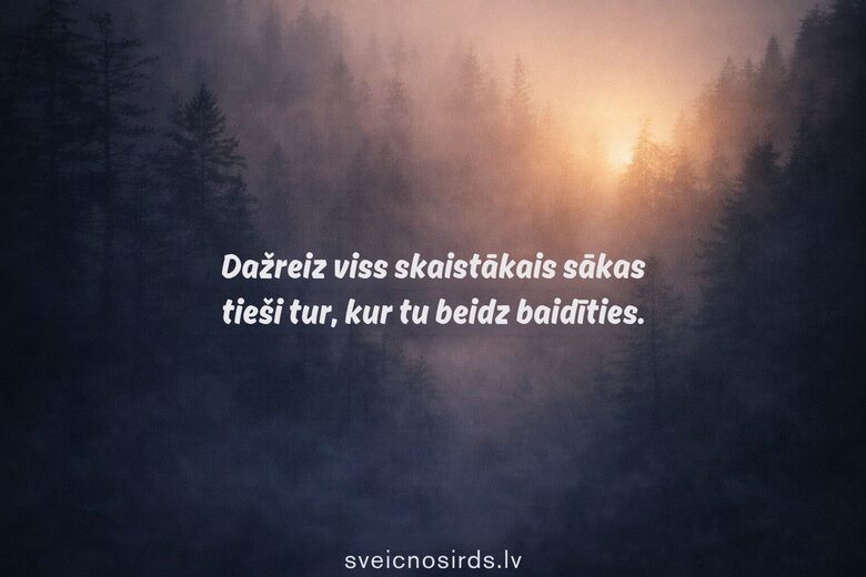 Dziļa dzīves atziņa pārdomām