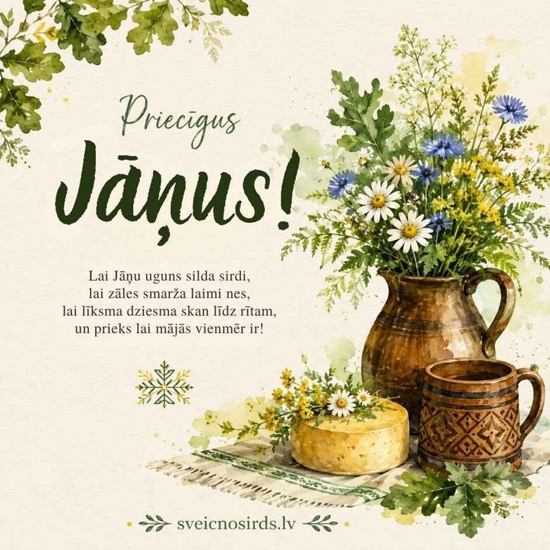Līgo svētku apsveikuma kartītes