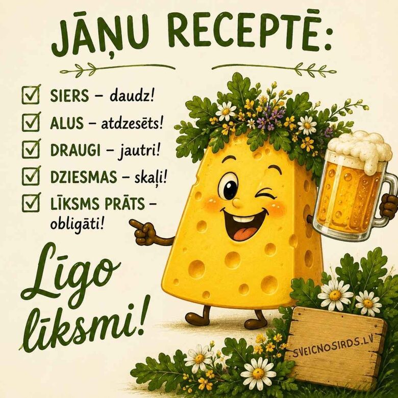 jautra Līgo, Jāņu apsveikuma kartiņa