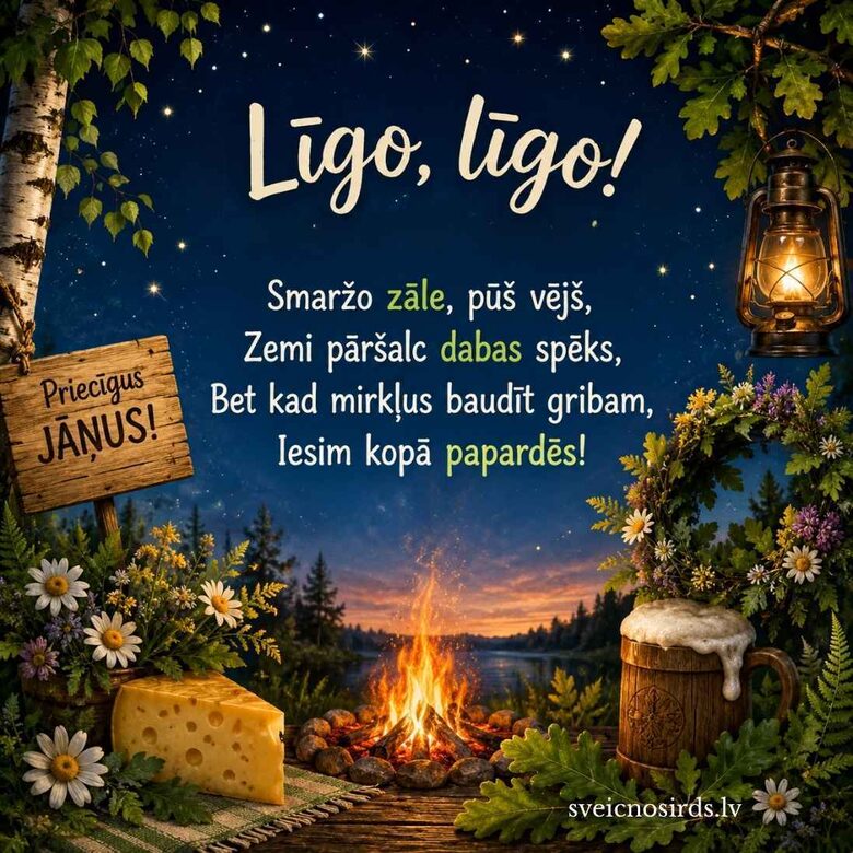 Priecīgus Līgo svētkus un lustīgu līgošanu