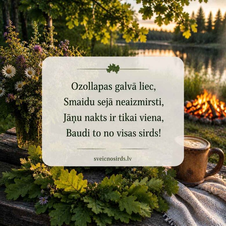 Skaistākie Līgo novēlējumi un Jāņu pantiņi kartītēm