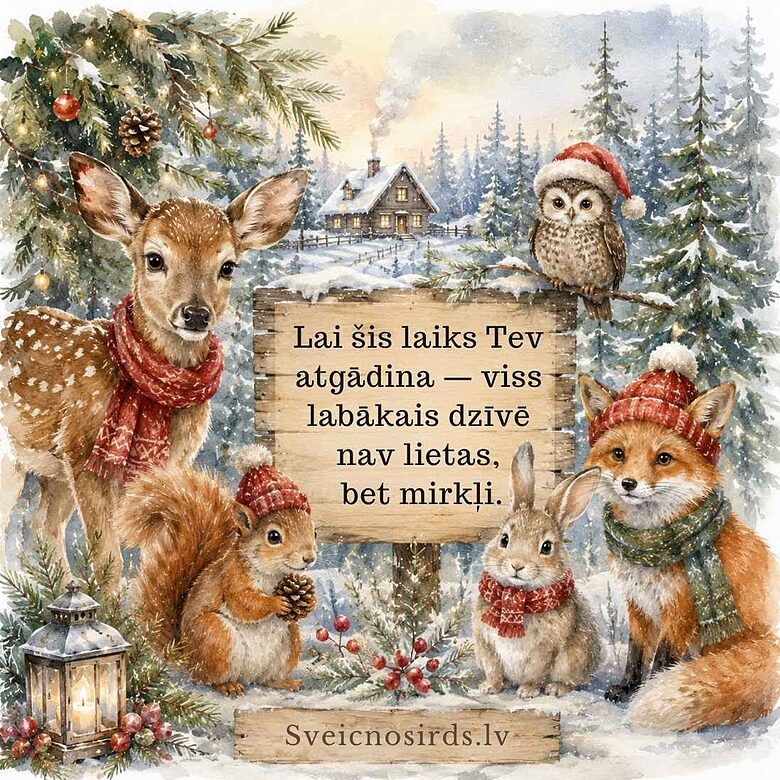 Mierpilnus Ziemassvētkus un Laimīgu Jauno gadu