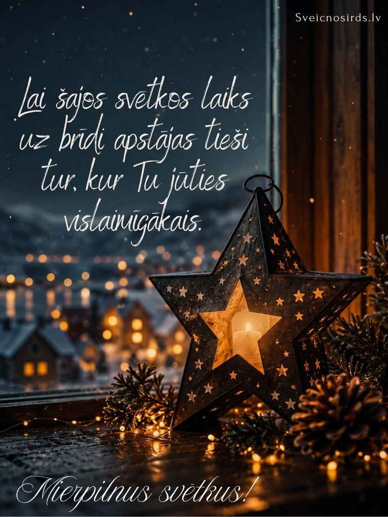 sirsnīgs apsveikums Ziemassvētkos
