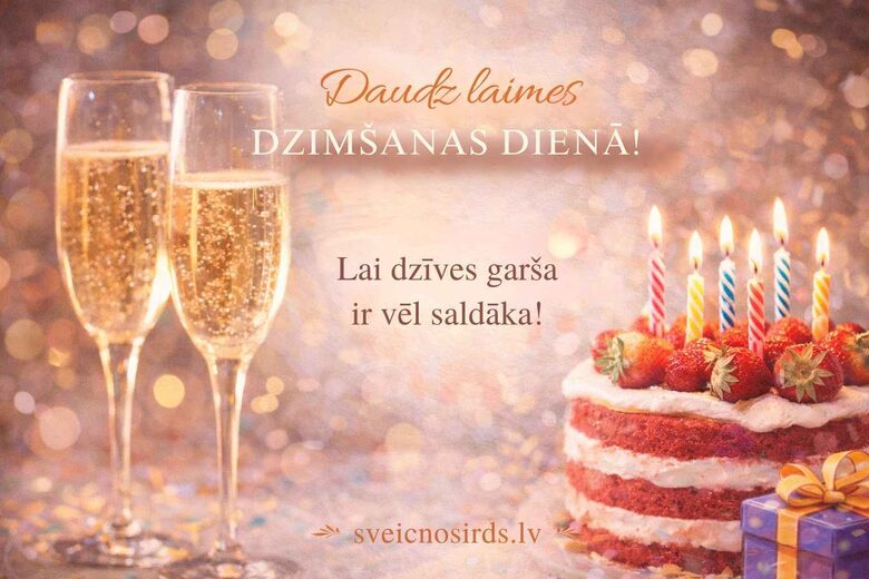 skaisti dzimšanas dienas sveicieni ar kūku