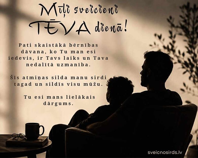 sveiciens tētim, bilde ,kartiņa