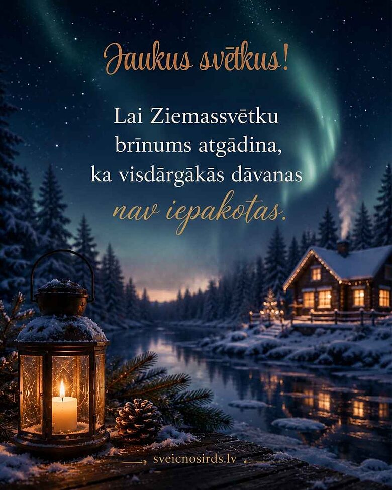 sirsnīgs apsveikums Ziemassvētkos