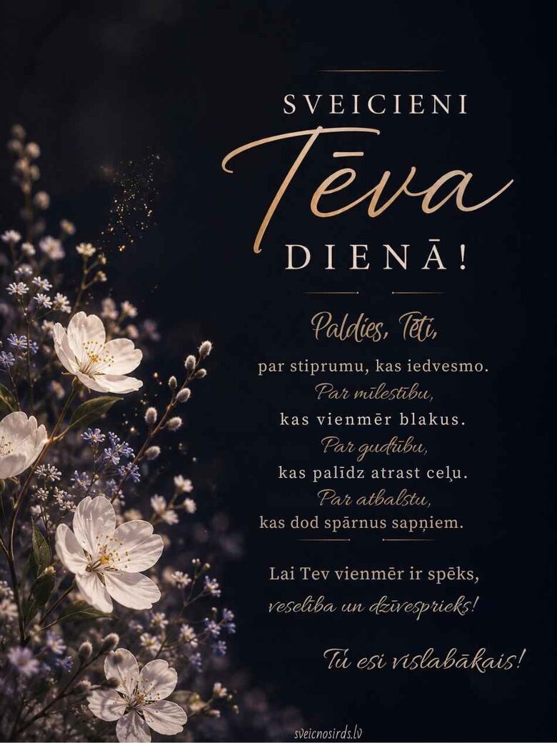 Mīļš apsveikums tēva dienā