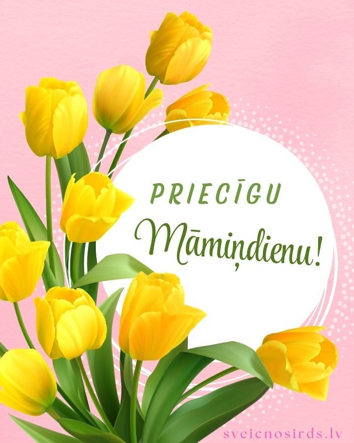 Priecīgu Māmiņdienu kartiņa