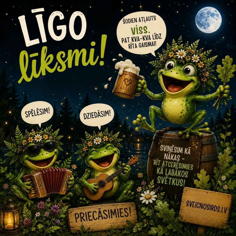 Jautra Līgo, Jāņu apsveikuma kartiņa