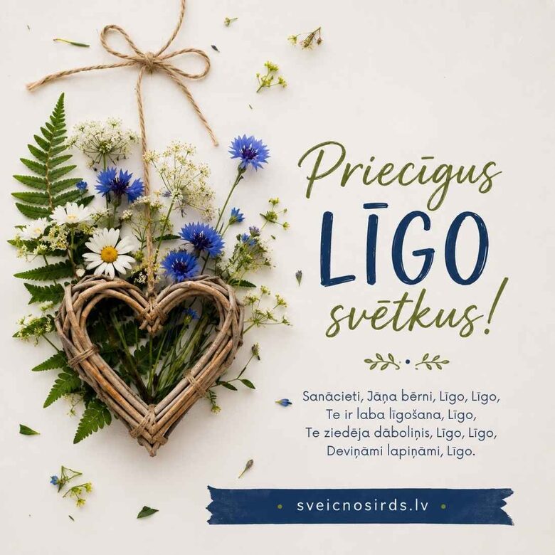 Apsveikumi un novēlējumi Jāņos un Līgo svētkos