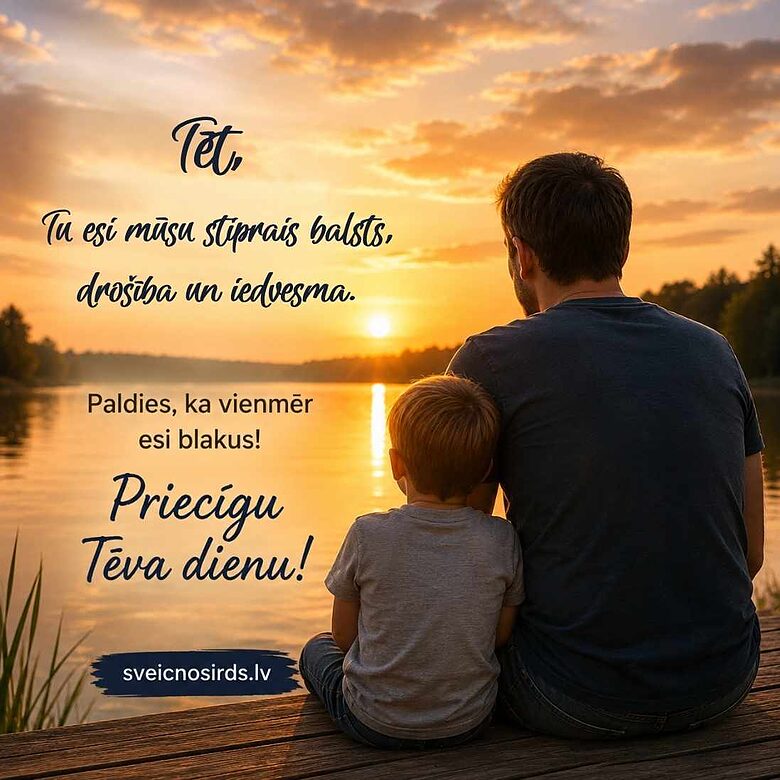 skaisti vārdi tētim, apsveikuma kartiņa