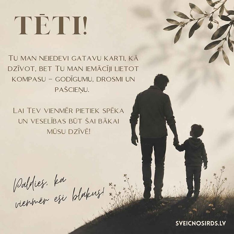 sveiciens tēva dienā