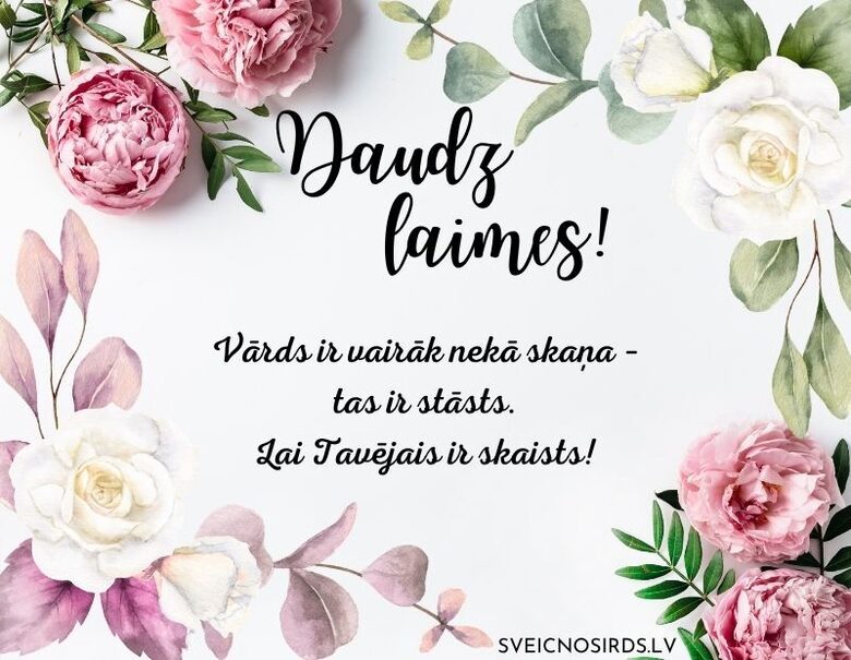 Mīļi sveicieni vārda dienā!