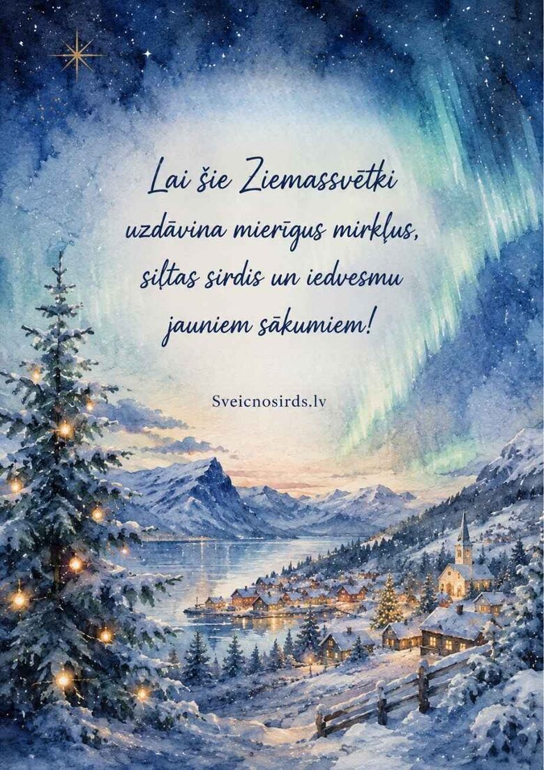 sirsnīgs apsveikums Ziemassvētkos