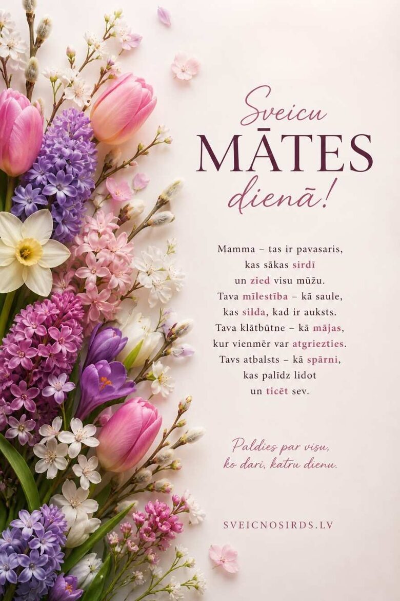 apsveikums māmiņdienā, mātes dienā