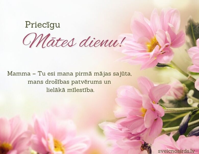 Priecīgu mātes dienas kartiņa